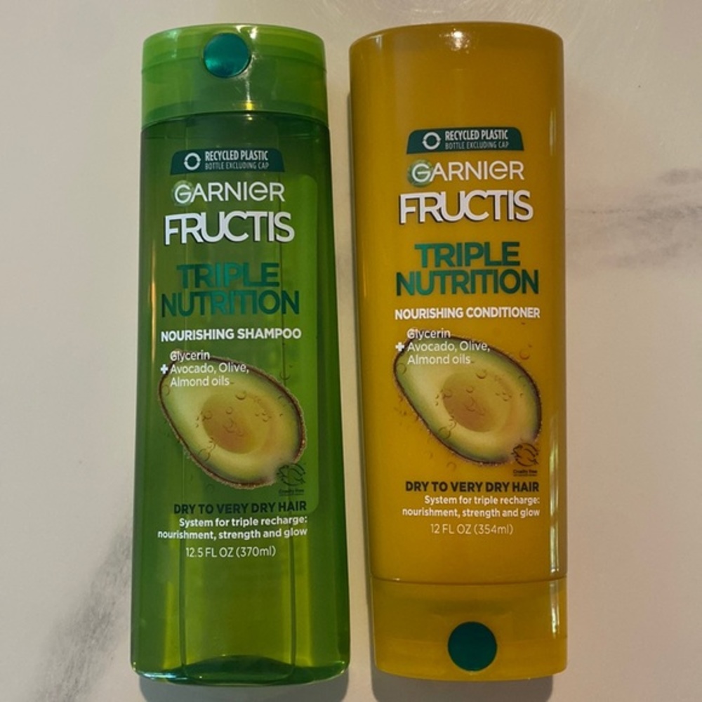 Garnier Fructis Triple Nutrition Nourishing Shampoo + Conditioner Set Dry Hair‎